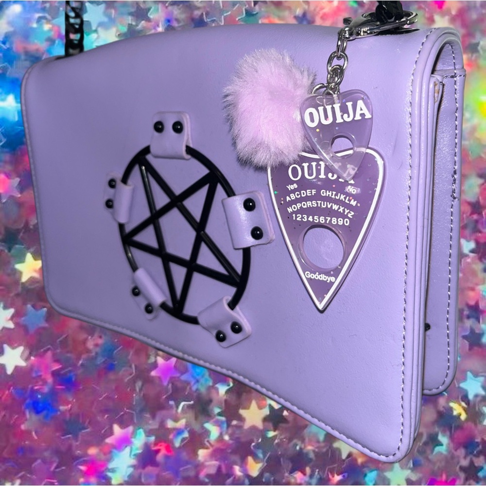 Blackcraft Cult lavender purple pentagram crossbody bag